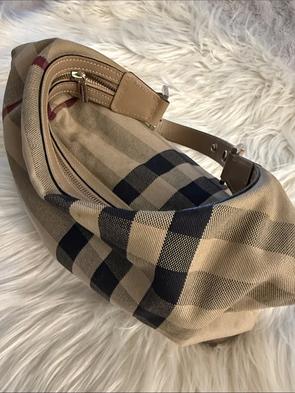 Vintage Classic Plaid Shoulder Bag in Beige and Black🔥